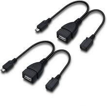 Load image into Gallery viewer, Micro USB to USB Port Adapter (OTG Cable + Power Cable)