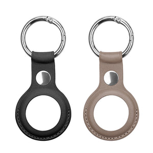 2 Pack Airtags Leather Protective Case Keychain Sleeve For Apple
