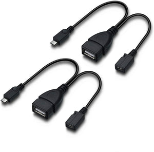 Micro USB to USB Port Adapter (OTG Cable + Power Cable)
