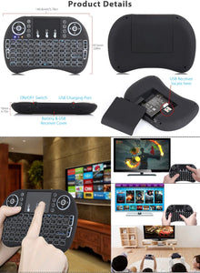i8 Mini Wireless Keyboard -Black
